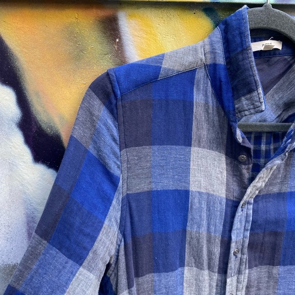 Plaid Distressed Shirt Dress Upcycled - Picture 8 of 17